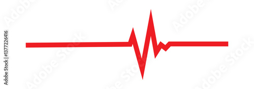 Heart beat line icon. EKG heart beat line, Cardiogram line icon, sign. Heart pulse silhouette, icon,Vector illustration design isolated