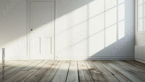 Wallpaper Mural Empty bright room with sunlight streaming through window Torontodigital.ca