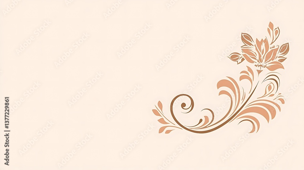 An artistic floral design with decorative elements and flowing details An artistic floral design with decorative elements and flowing details