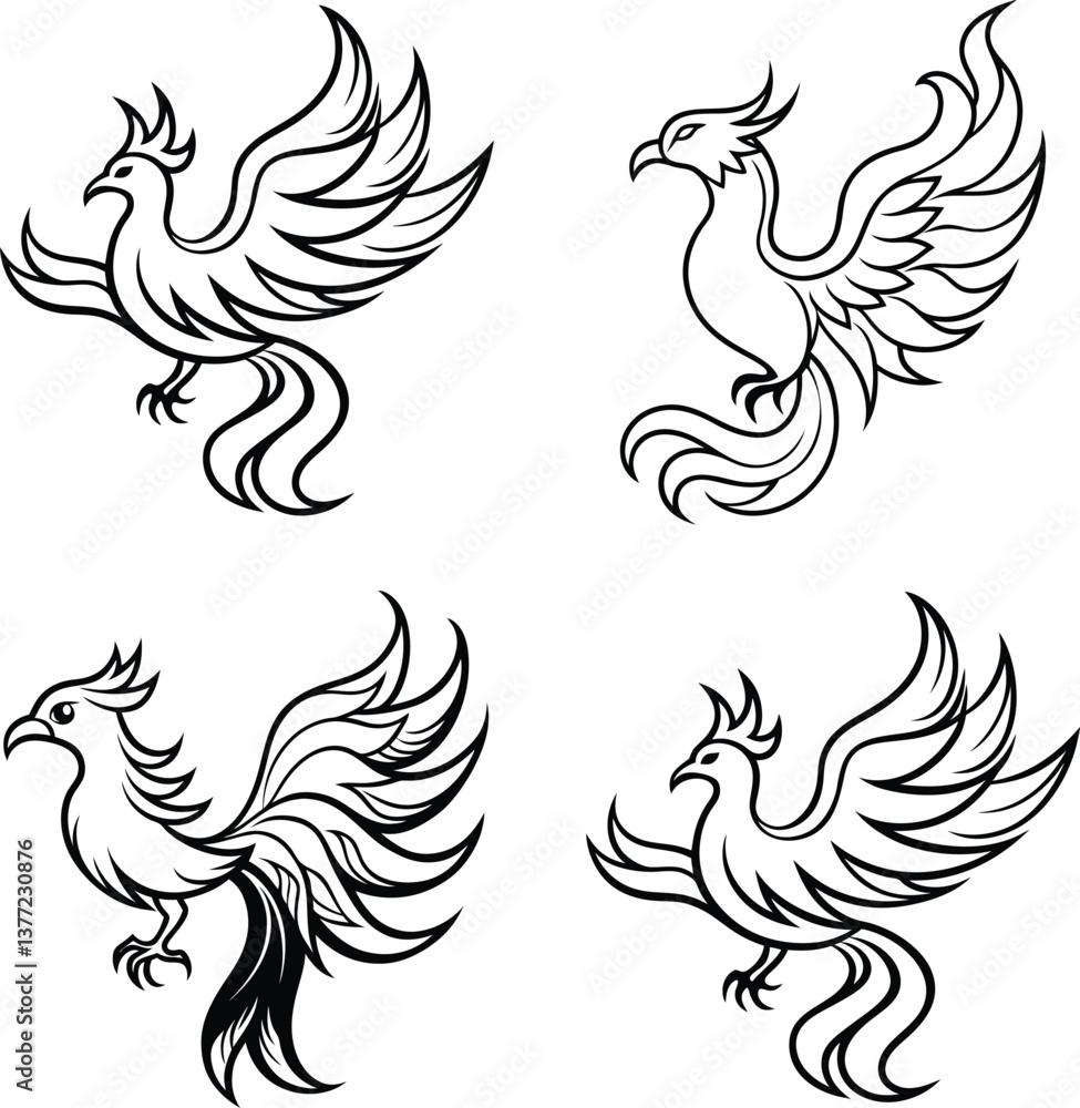 Elegant Flowing Curve Line Art Collection. Elegant Flowing Curve Line Art Collection.