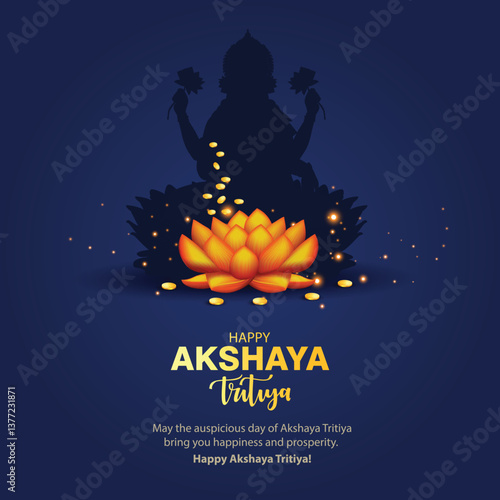 happy Akshaya Tritiya of India. abstract  vector illustration design