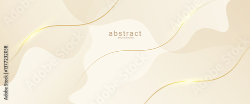 Luxury gold background with beige and white gradient color.vector eps10