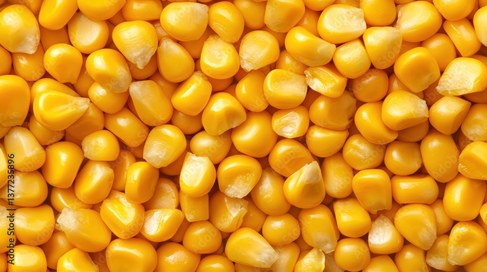 Close-up of vibrant yellow corn kernels Close-up of vibrant yellow corn kernels