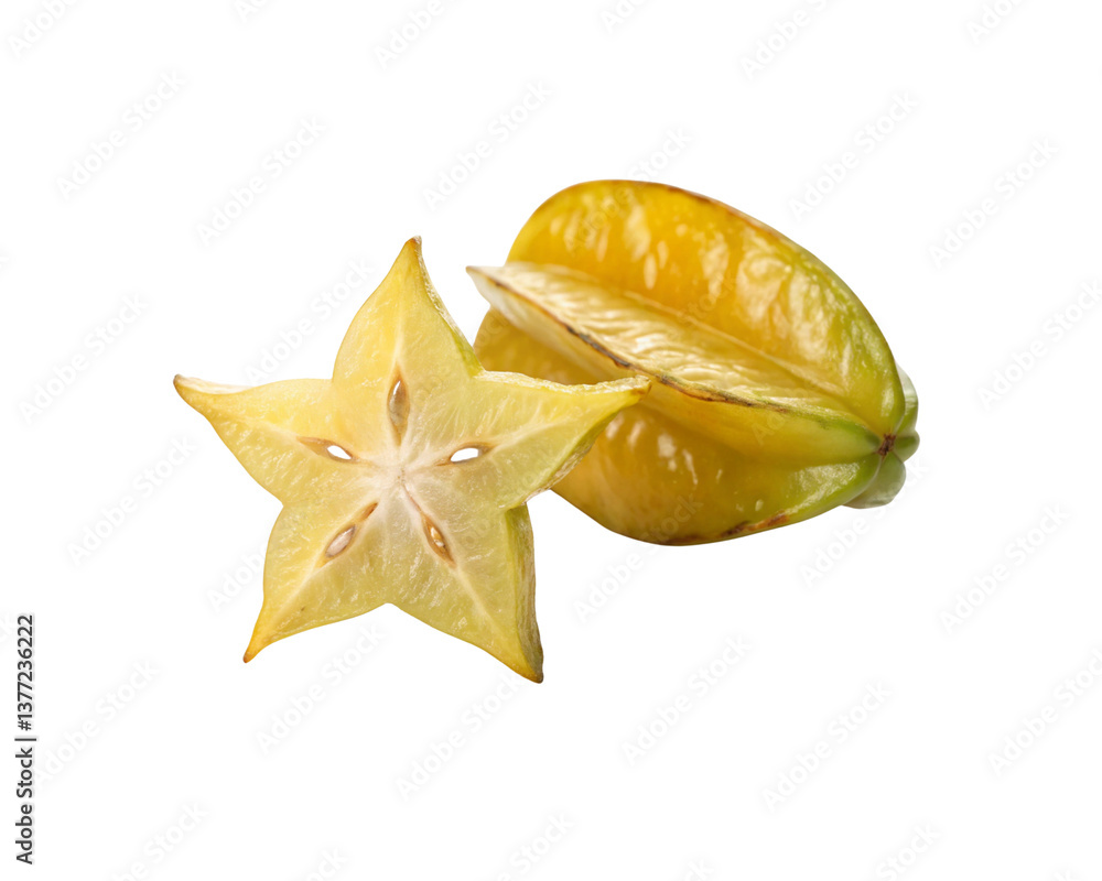 Fototapeta premium High-Quality Carambola Fruit PNG Image – Fresh and Vibrant Graphics