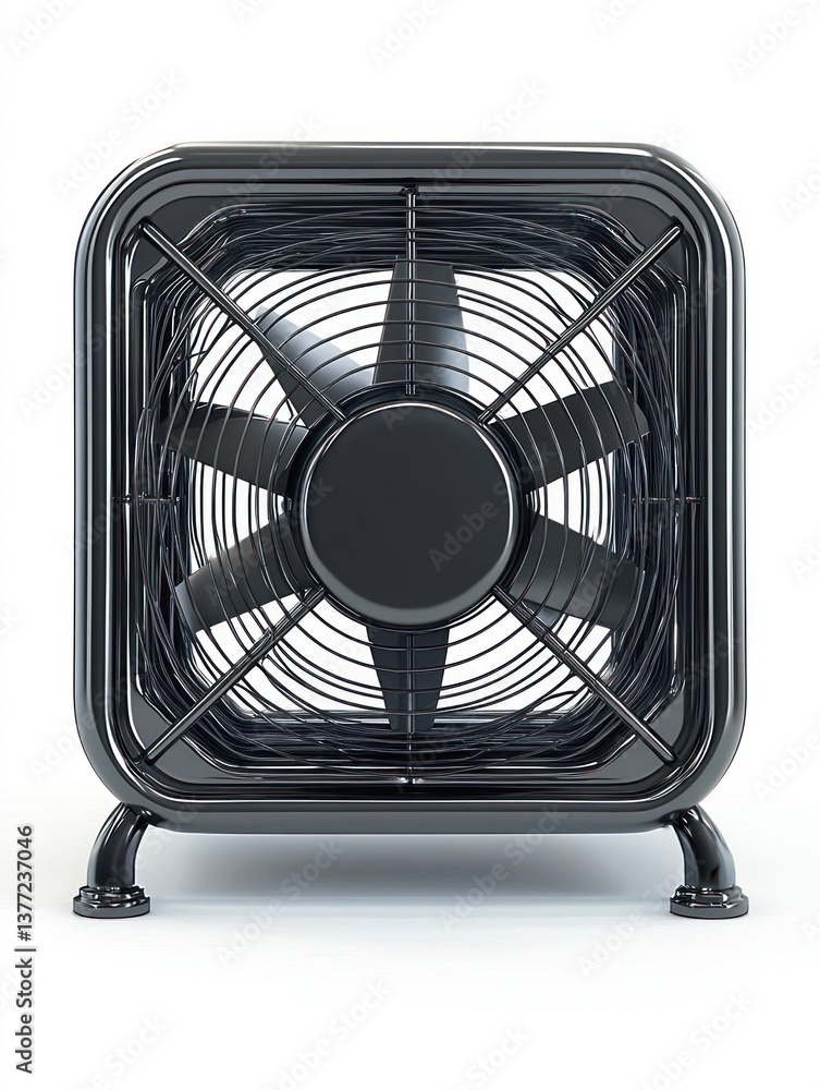 Modern Black Box Fan with Vivid Details and Crisp Design Ideal for Home and Office Use Modern Black Box Fan with Vivid Details and Crisp Design Ideal for Home and Office Use