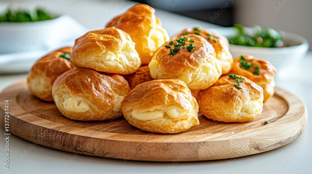 Rustic Wooden Plate Filled with Assorted Freshly Baked Bread Loaves Rustic Wooden Plate Filled with Assorted Freshly Baked Bread Loaves