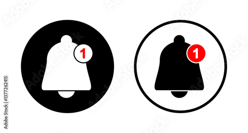 Bell icon logo design. Notification sign and symbol for web site design