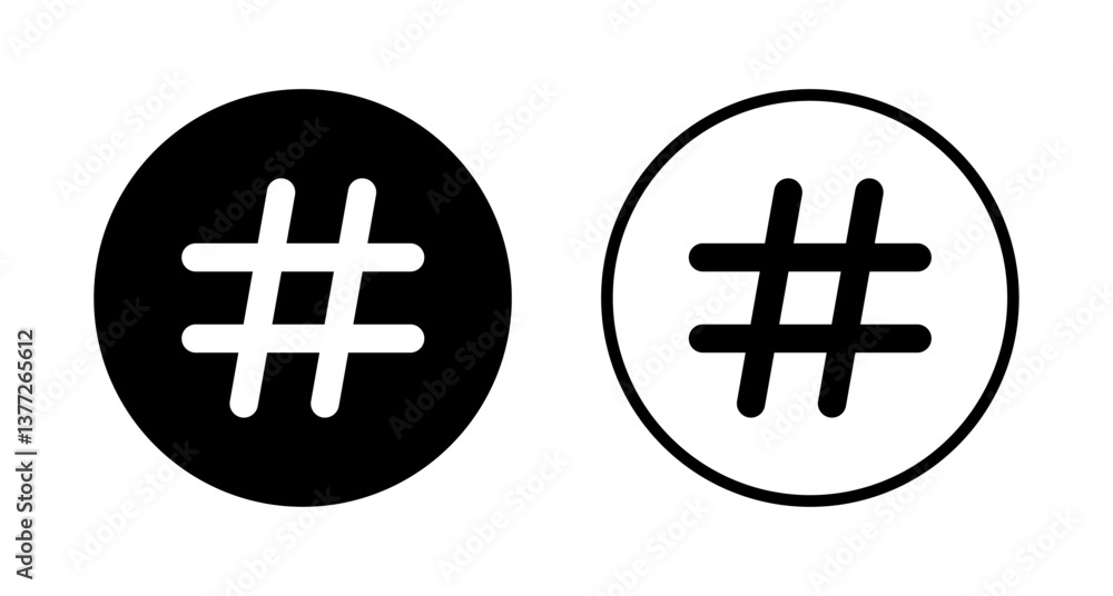 Obraz premium Hashtag icon logo design. hashtag sign and symbol