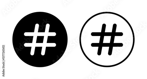 Hashtag icon logo design. hashtag sign and symbol