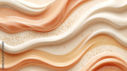 Swirling layers of cream and other shades create a beautiful pattern