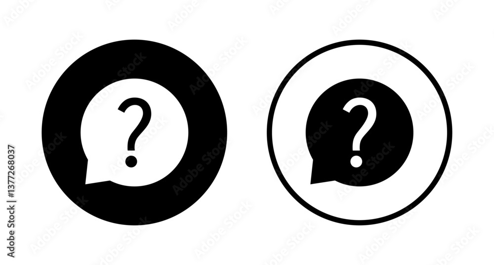 Question icon logo design. question mark sign and symbol Question icon logo design. question mark sign and symbol