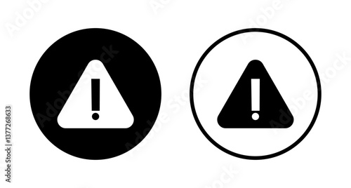 Exclamation danger icon logo design. attention sign and symbol. attention sign