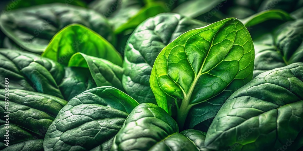 custom made wallpaper toronto digitalLow Light Photography: Fresh Spinach Leaves, Dark Green, Moody Lighting, Close-up, Food Photography