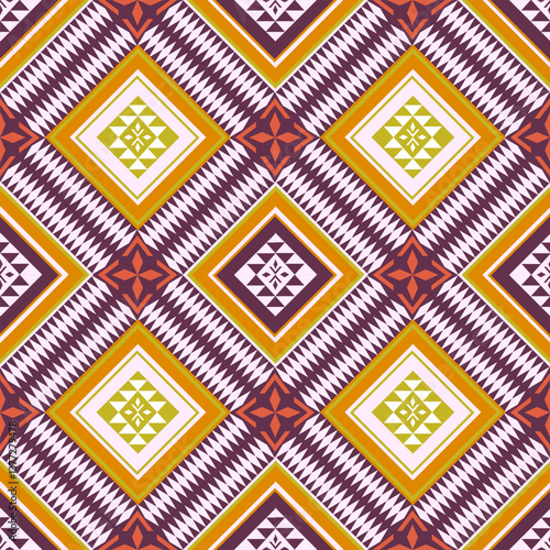 Geometric Seamless Pattern with Diamond Shapes