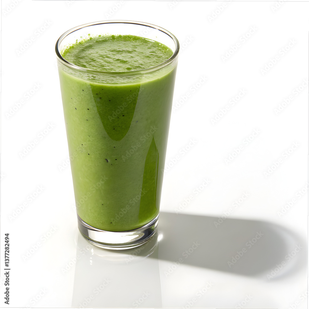 Fresh green smoothie on white background Fresh green smoothie on white background