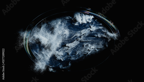 Mesmerizing Abstract Visualization of Dust in a Perfect cercle 