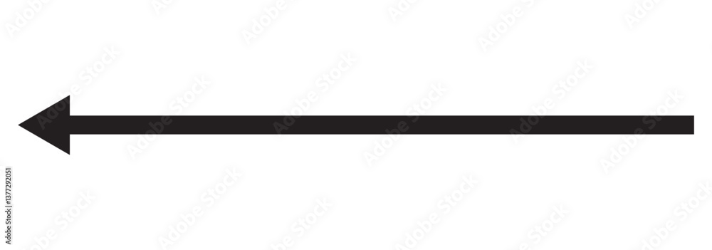 Fototapeta premium Forward Momentum: A long, clean white arrow points decisively to the right, symbolizing progress, direction, and forward movement.