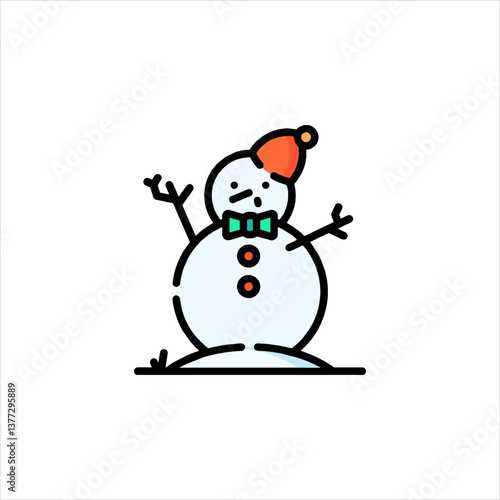 snowman with a broom