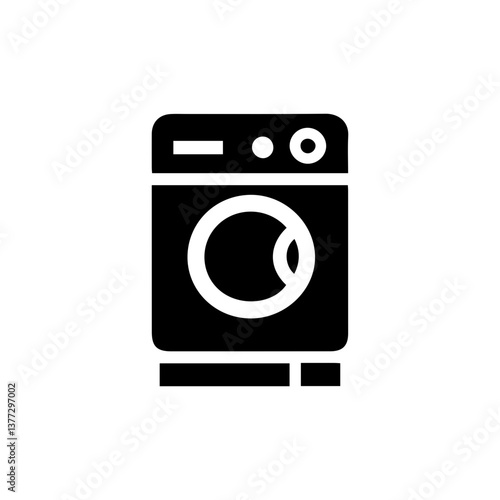 Washing machine icon with transparent background