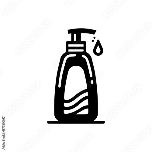Shampoo soap facial cleanser icon with transparent background
