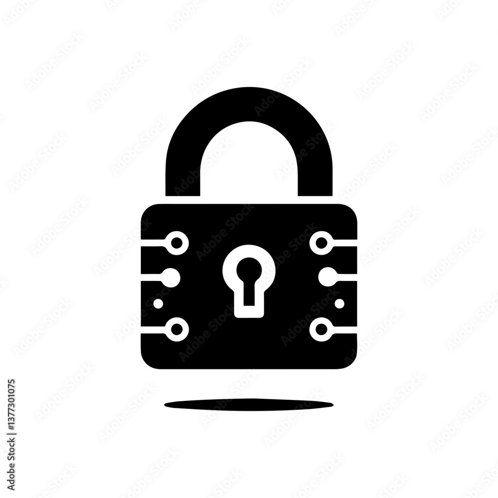 Security lock icon with transparent background Security lock icon with transparent background