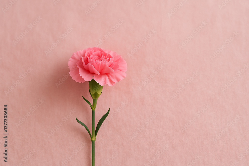 Single pink carnation on soft textured background – やさしい質感の背景に咲く一輪のピンクカーネーション
Single pink carnation on soft textured background – やさしい質感の背景に咲く一輪のピンクカーネーション