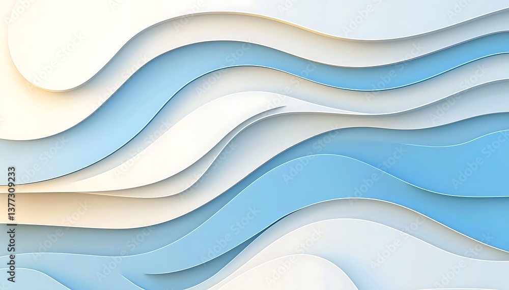 Obraz premium Abstract Blue Wave Background. (5)