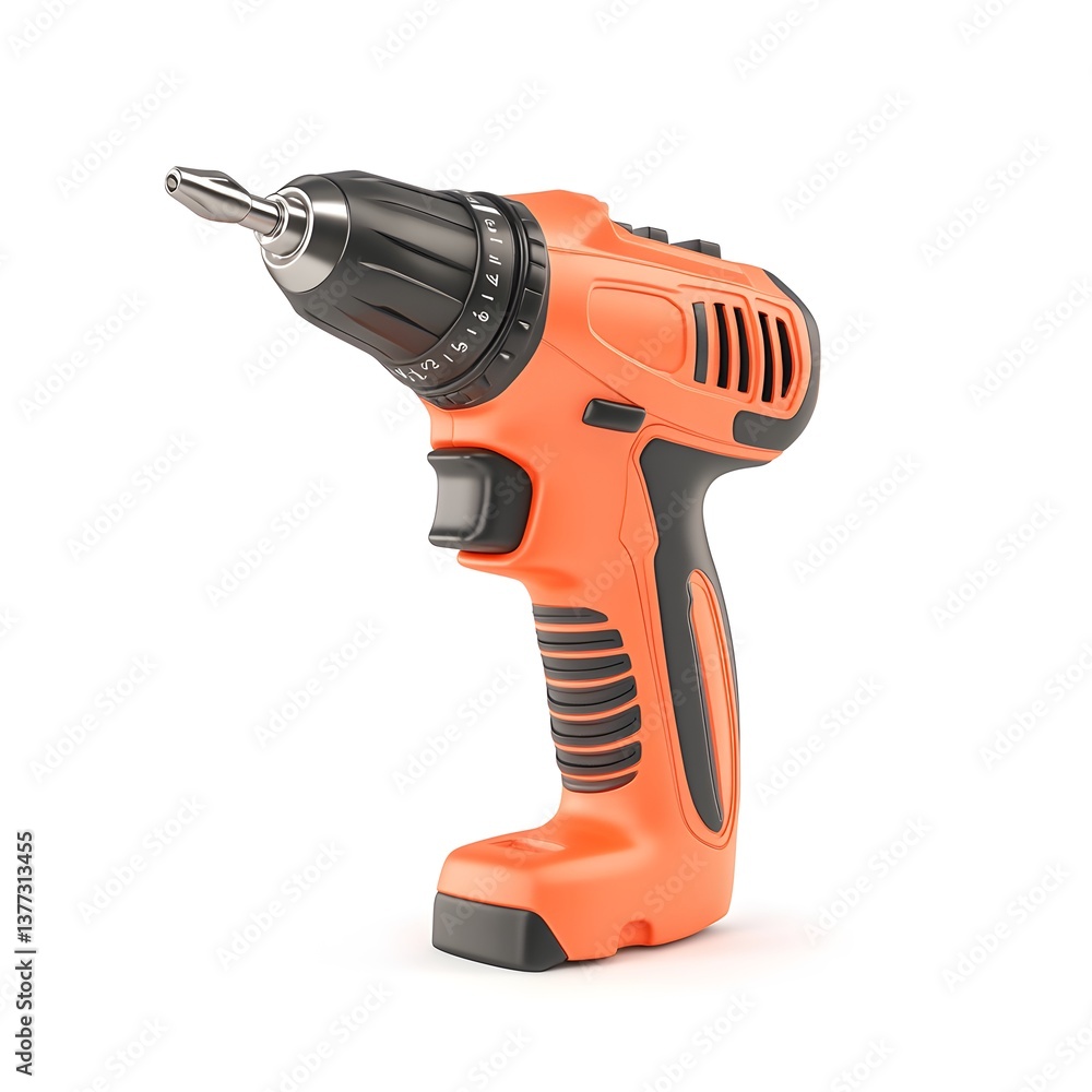 Orange Cordless Drill Power Tool Closeup Studio Shot Perfect for DIY Projects and Home Repair Orange Cordless Drill Power Tool Closeup Studio Shot Perfect for DIY Projects and Home Repair