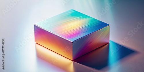 Minimalist Box Mockup: Clean White Background, Soft Shadows, Long Exposure Photography