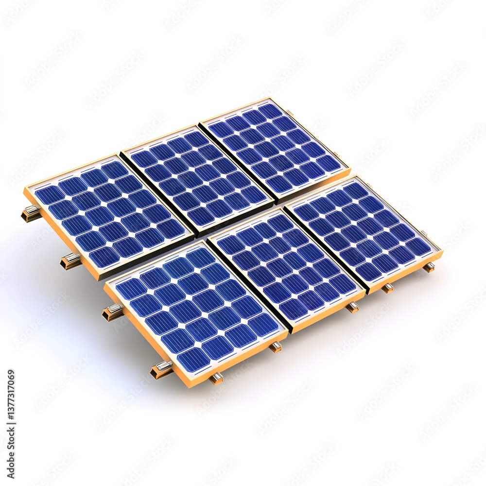 Efficient Solar Panel System Six Blue Photovoltaic Cells for Clean Energy Efficient Solar Panel System Six Blue Photovoltaic Cells for Clean Energy