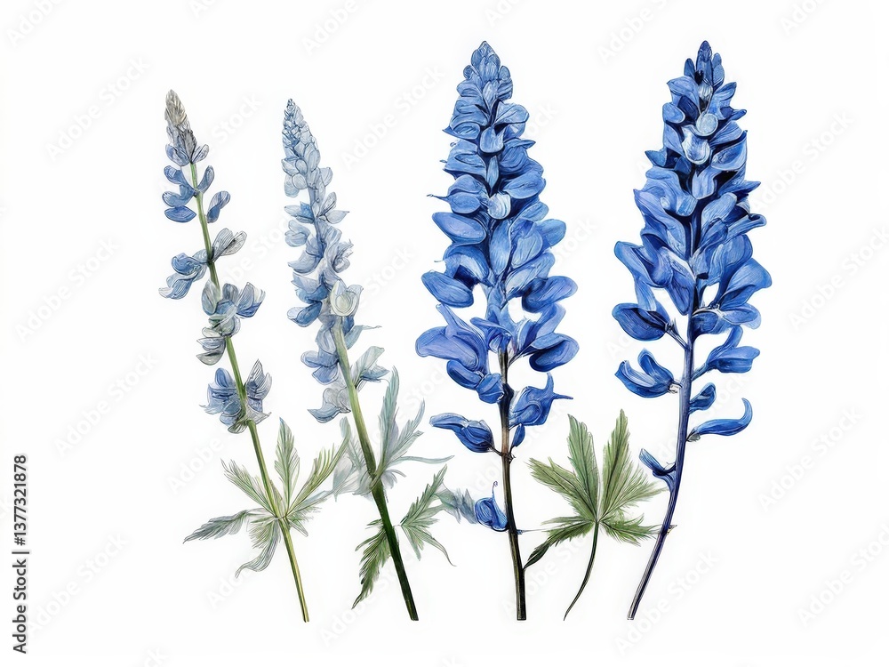 Naklejka premium a Large pink and blue hydrangea flowers blooming.