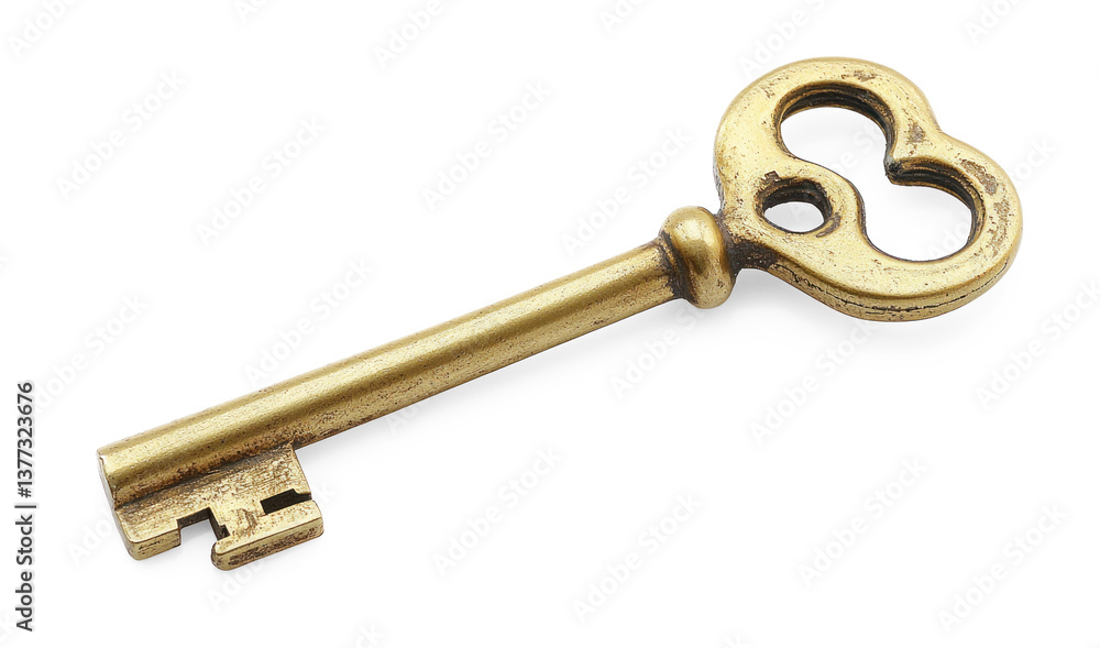 Golden key isolate on transparent background Golden key isolate on transparent background