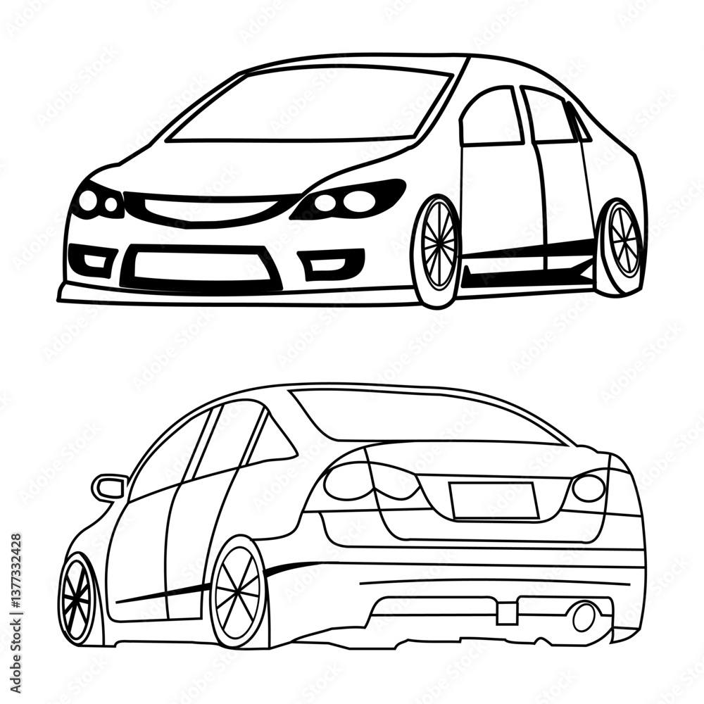Fototapeta premium vector illustration of a car