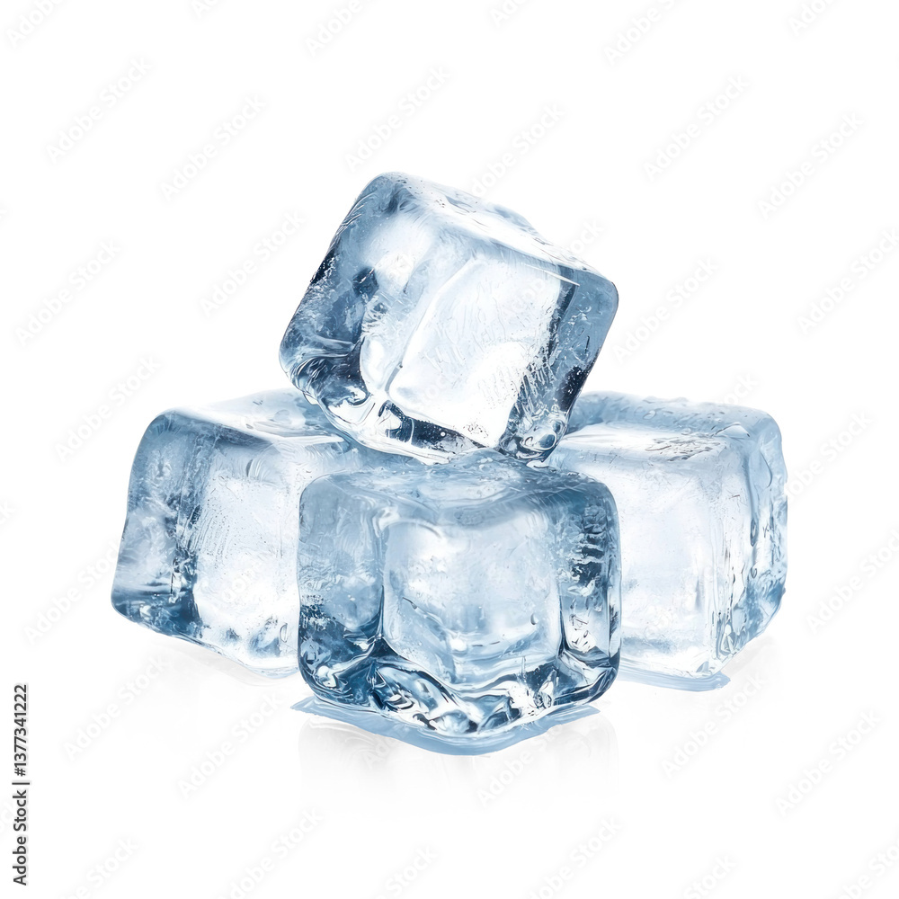 Ice cubes isolate on transparent background Ice cubes isolate on transparent background