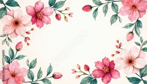 Delicate watercolor floral pattern, soft pastel shades , design, pattern, art