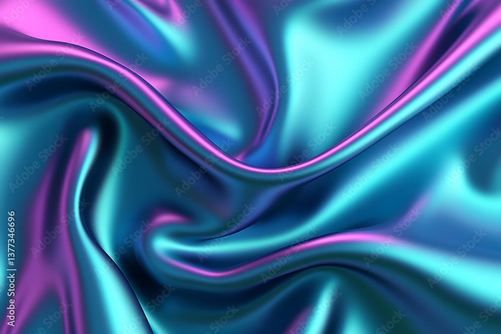 Obraz premium Holographic Background.Vibrant abstract geometric textures digital art colorful background contemporary style close-up view modern aesthetic.