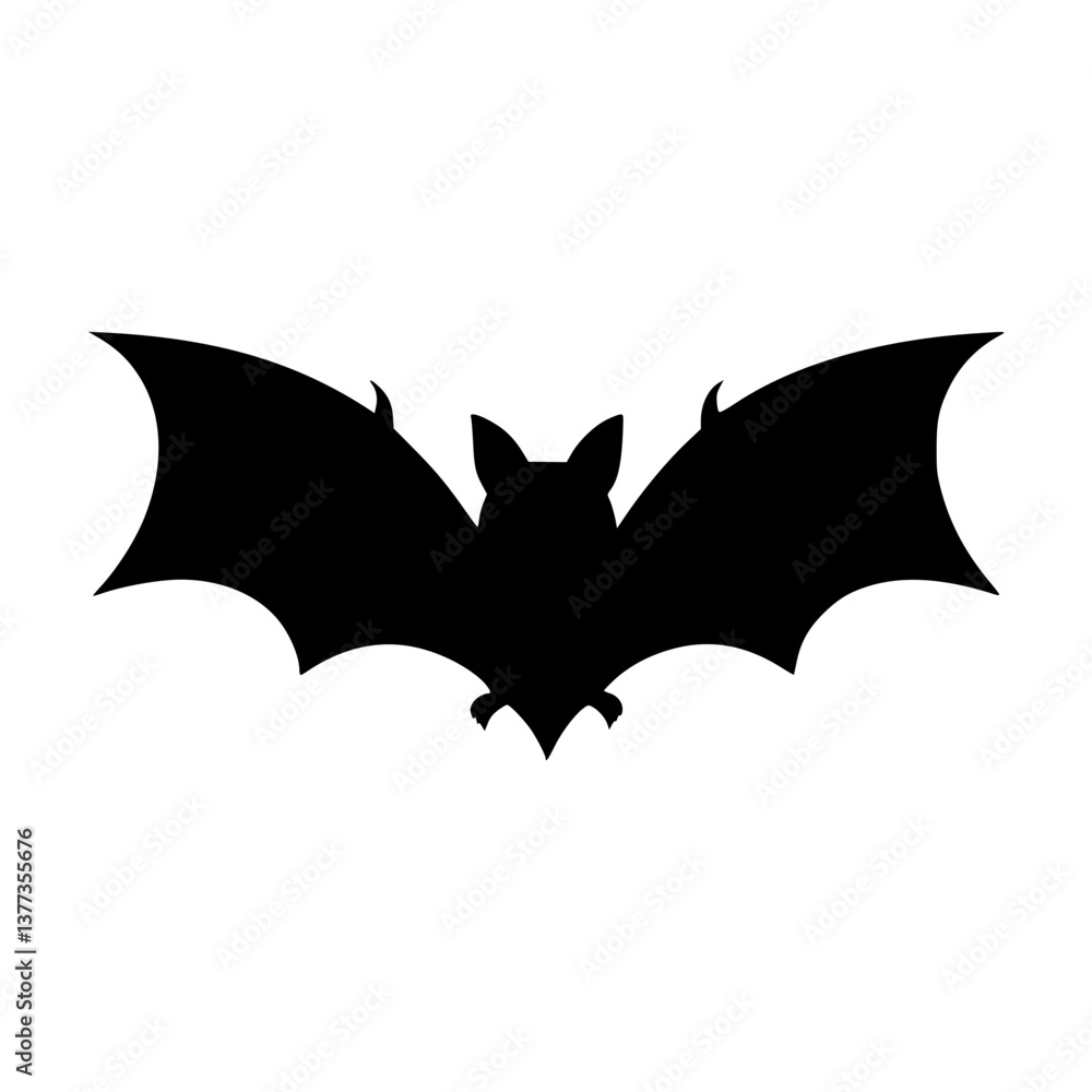 Bat Silhouette Vector Graphic Bat Silhouette Vector Graphic