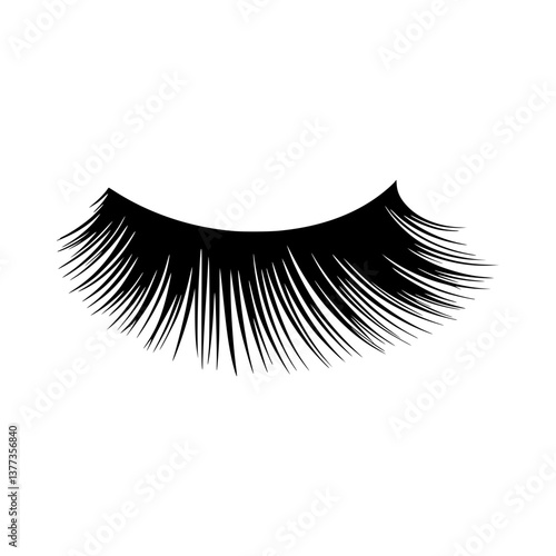 Dramatic Eyelash Graphic Design Element