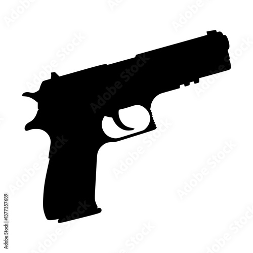 Silhouette Gun - Pistol Weapon Vector