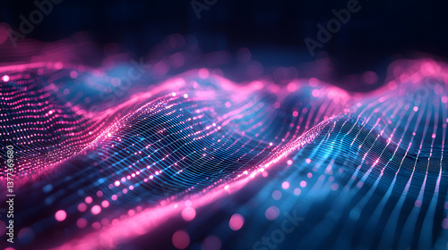 Abstract data flow wallpaper glowing lines background digital wave patterns futuristic environment technology concept