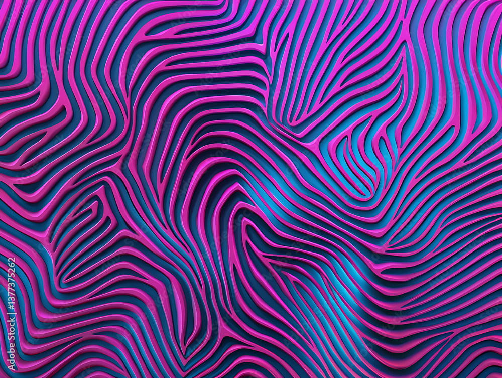 Obraz premium Holographic Background.Vibrant abstract geometric textures digital art colorful background contemporary style close-up view modern aesthetic.
