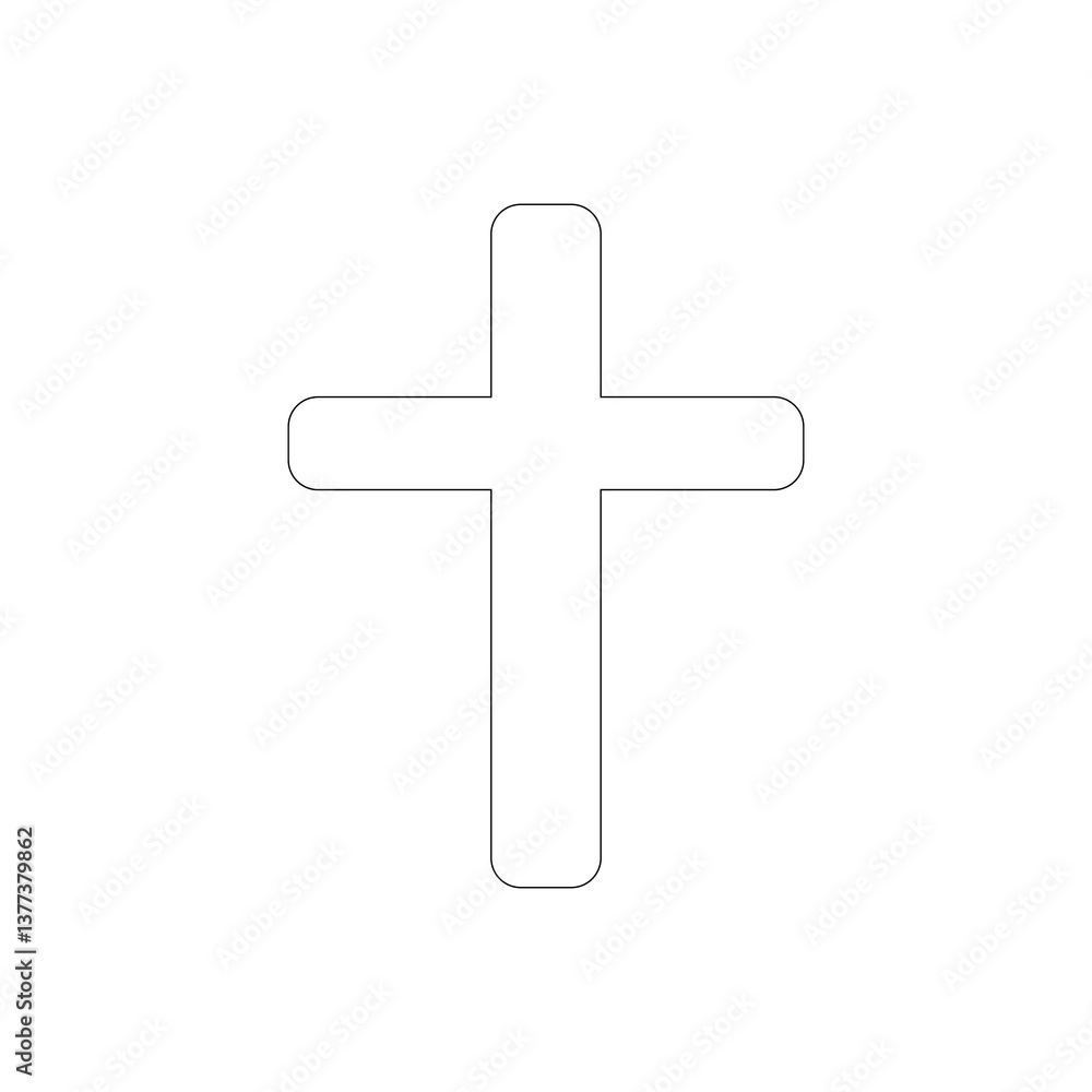 cross on a white cross on a white