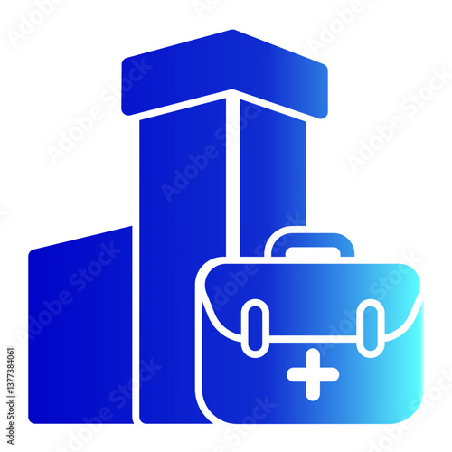 First Aid Icon Solid Gradient Style for Project Management Pack Icon Themes