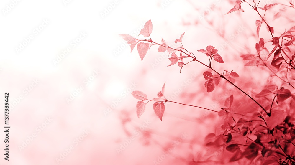 The Branches of a Plant Displaying Pinkish Red Colored Leaves The Branches of a Plant Displaying Pinkish Red Colored Leaves