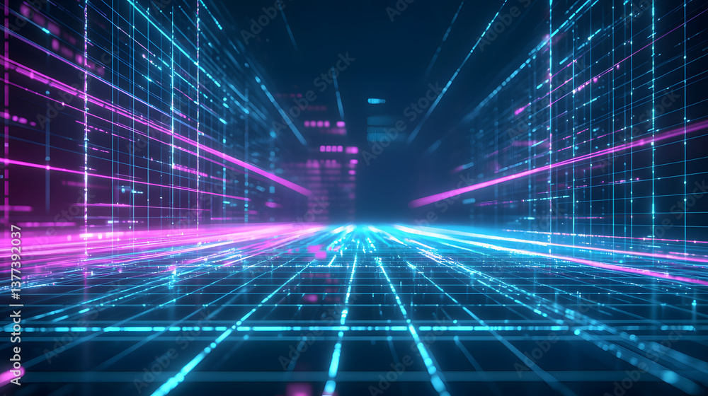 Glowing lines of abstract data flow digital background wallpaper technology environment futuristic viewpoint Glowing lines of abstract data flow digital background wallpaper technology environment futuristic viewpoint