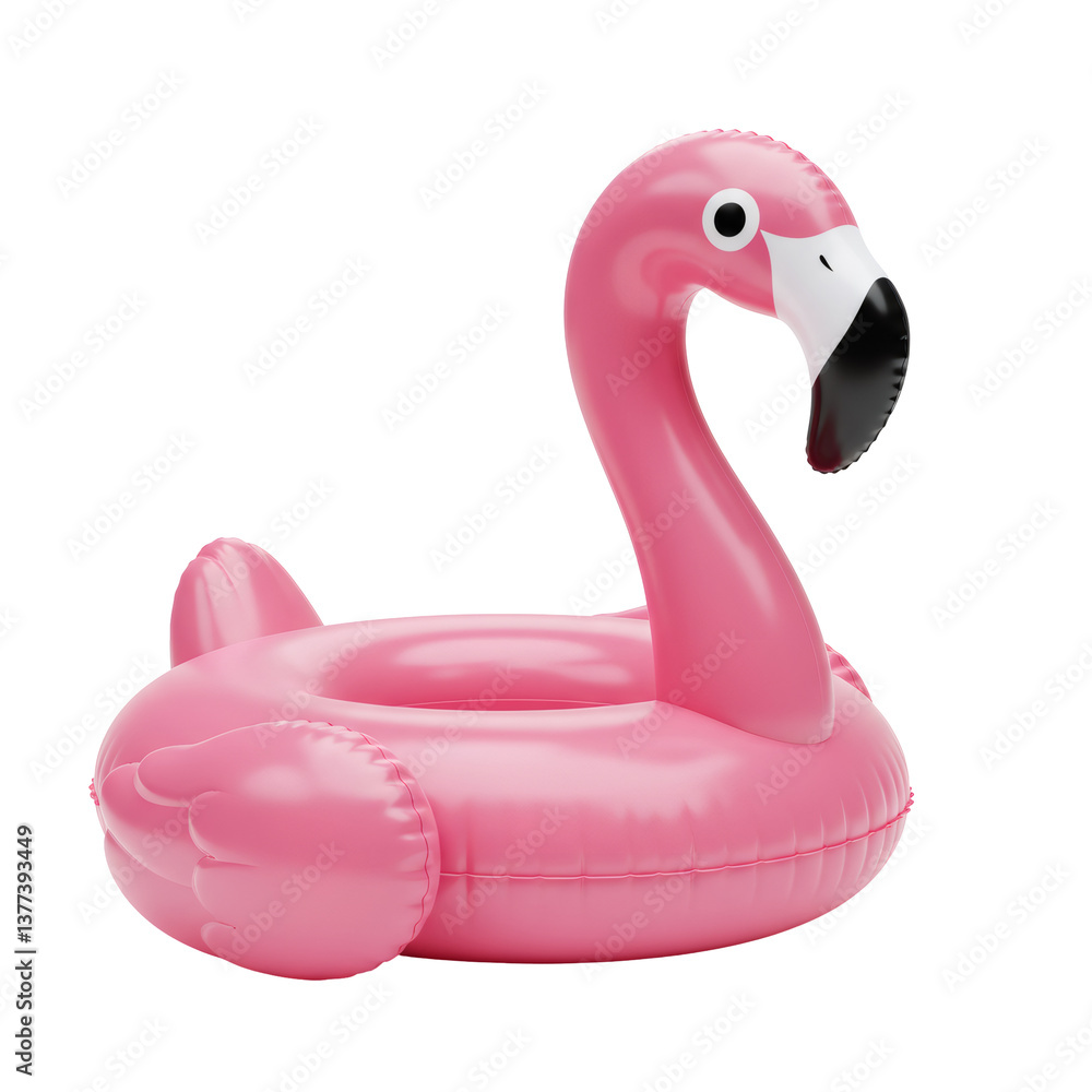 Pink Flamingo Pool Float 3D Rendering Pink Flamingo Pool Float 3D Rendering