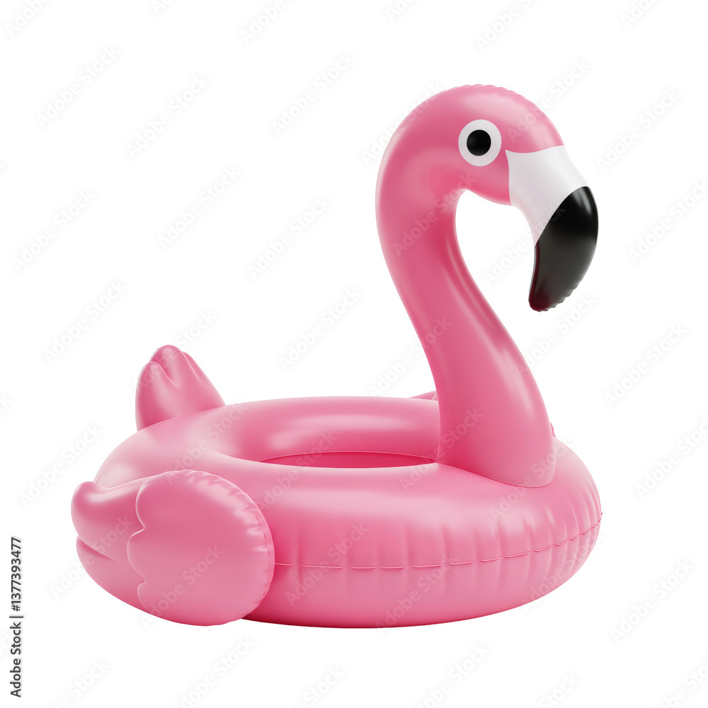 Pink Flamingo Pool Float 3D Rendering Pink Flamingo Pool Float 3D Rendering