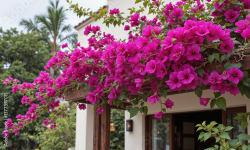 Wallpaper Mural Bougainvillea (Bougainvillea glabra) Another variety of bougainvillea, known for its vibrant, paper-like bracts in shades of purple, pink, and magenta. Torontodigital.ca