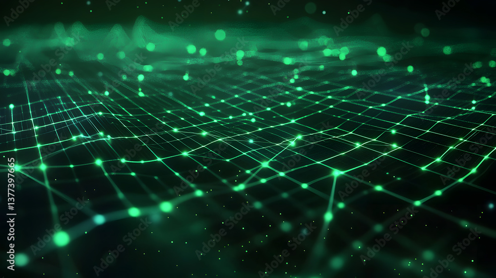 Obraz premium Glowing line abstract data flow digital wallpaper background tech environment futuristic viewpoint