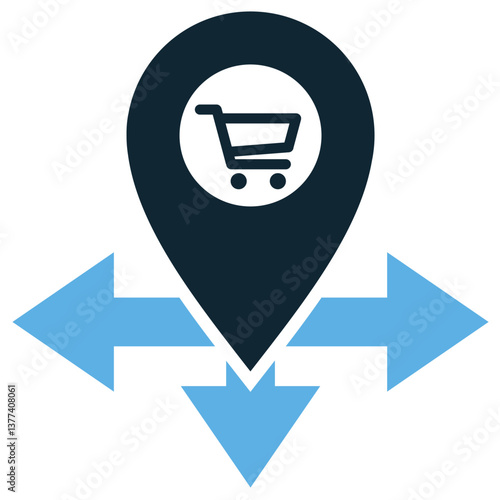 Market positioning icon vector representing business strategy, branding, and competitive advantage. Ideal for advertising, engagement, and audience targeting.